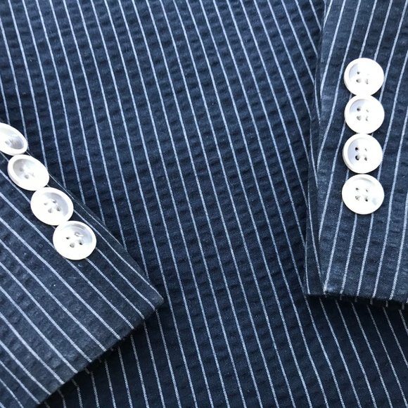 Pronto Uomo Blue Men Blazer One Button Style Sport - Picture 6 of 9